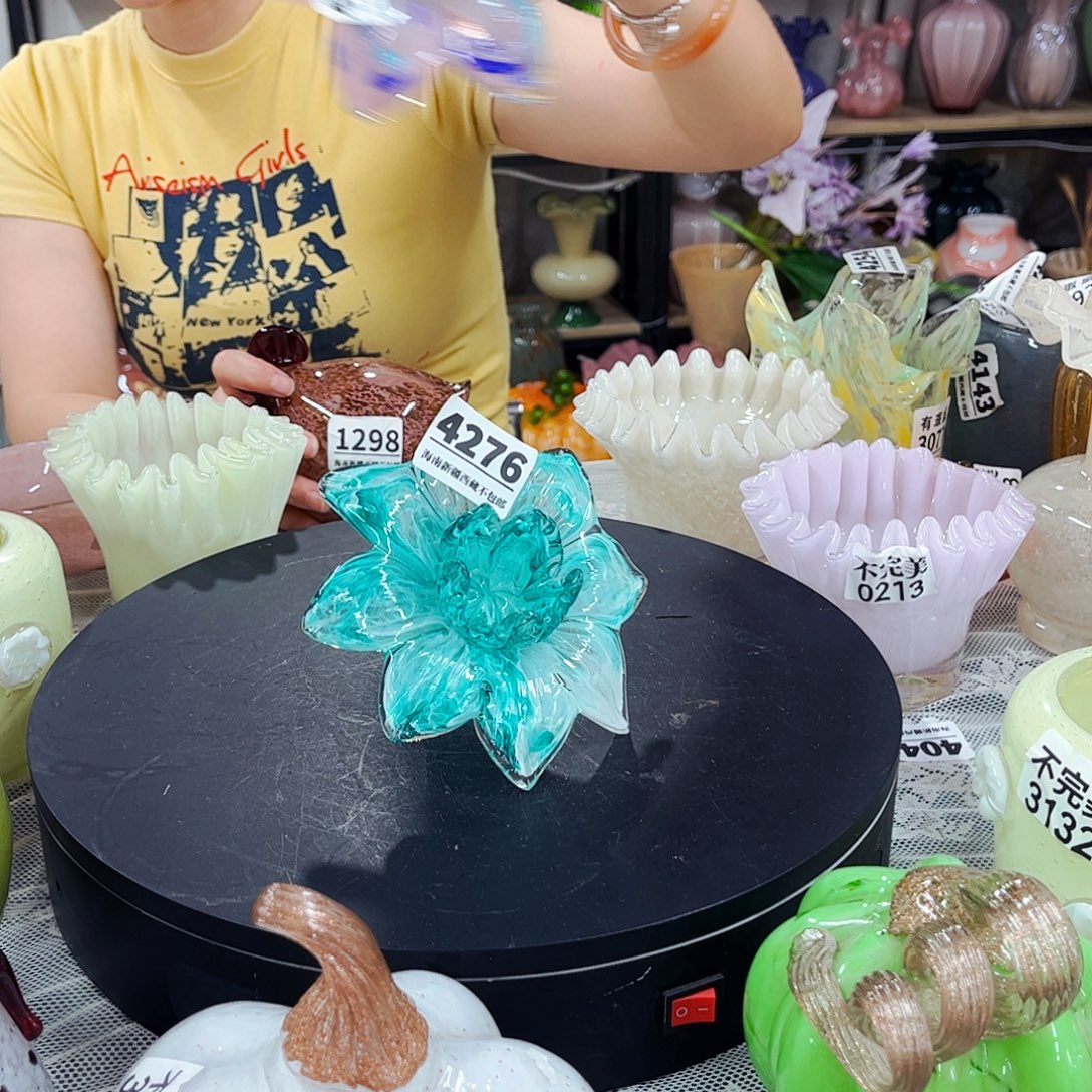 4276花摆件 琉璃花瓶摆件