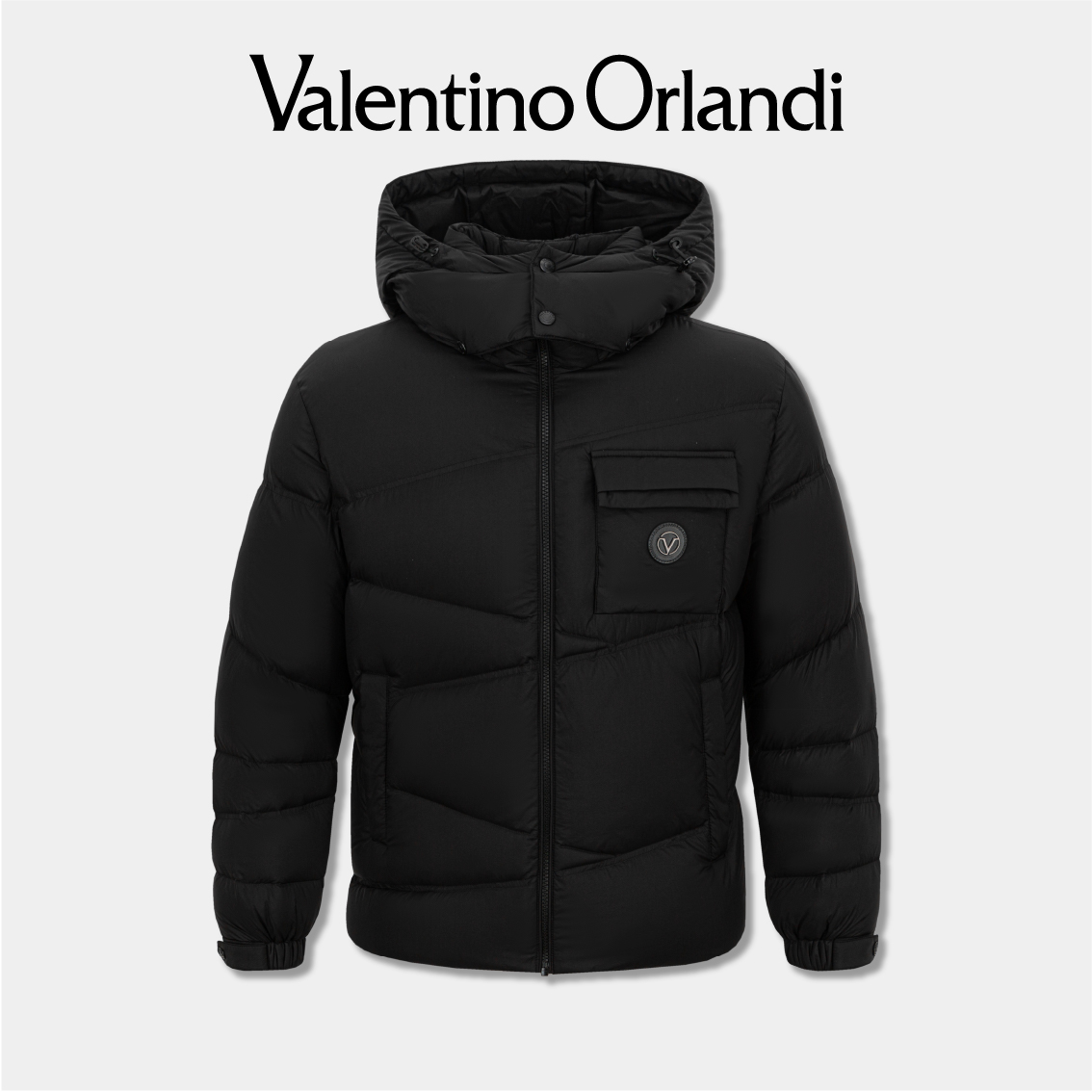 Valentino orlandi男士冬季老钱风简约欧美风保暖羽绒服
