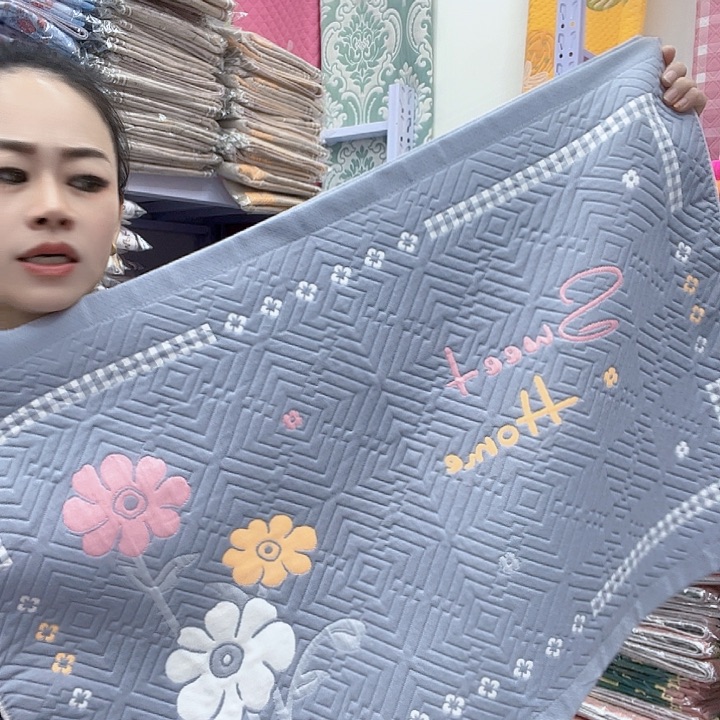 棉灰色字母小花喵