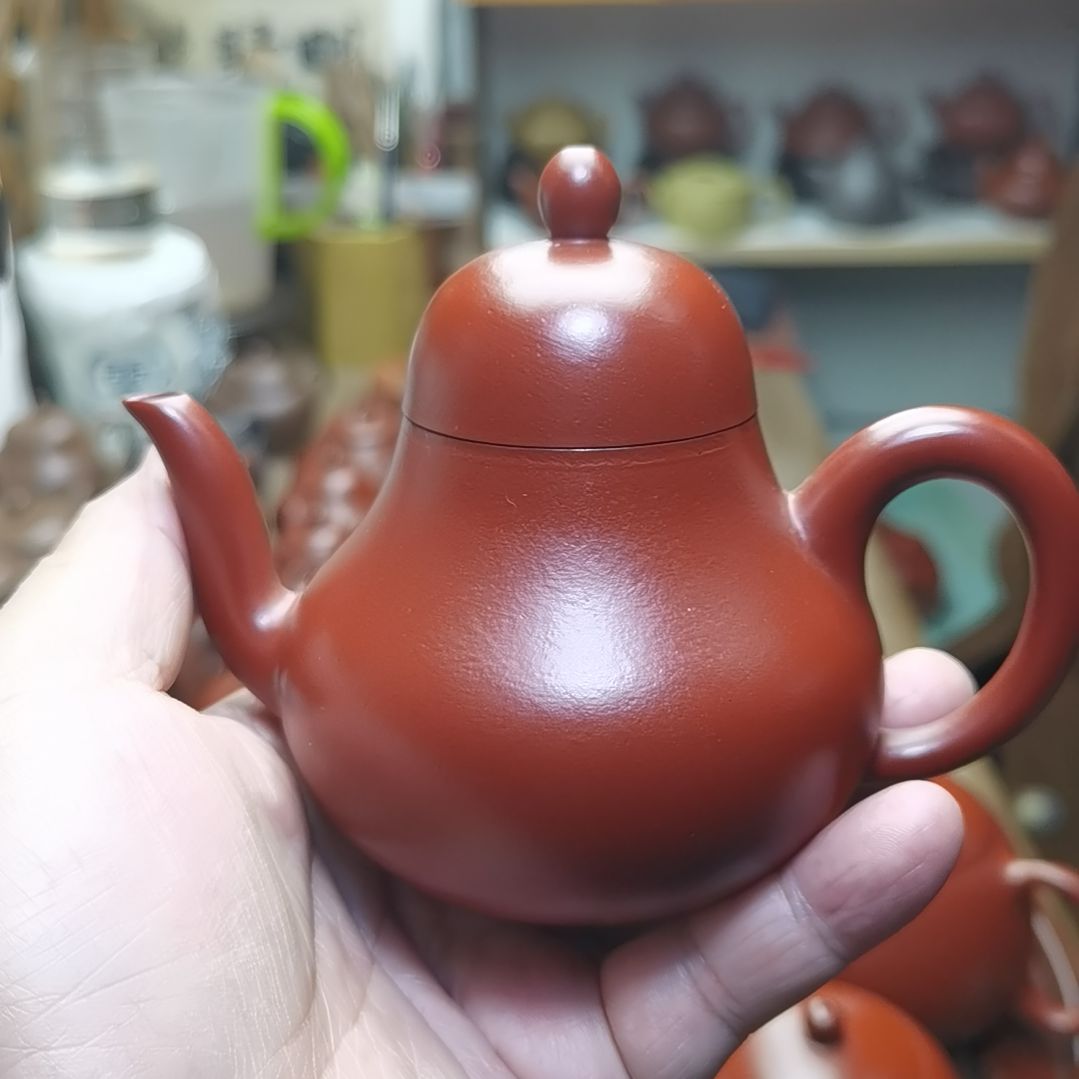 B***o茶壶紫砂朱泥大红袍思婷壶，190cc容量