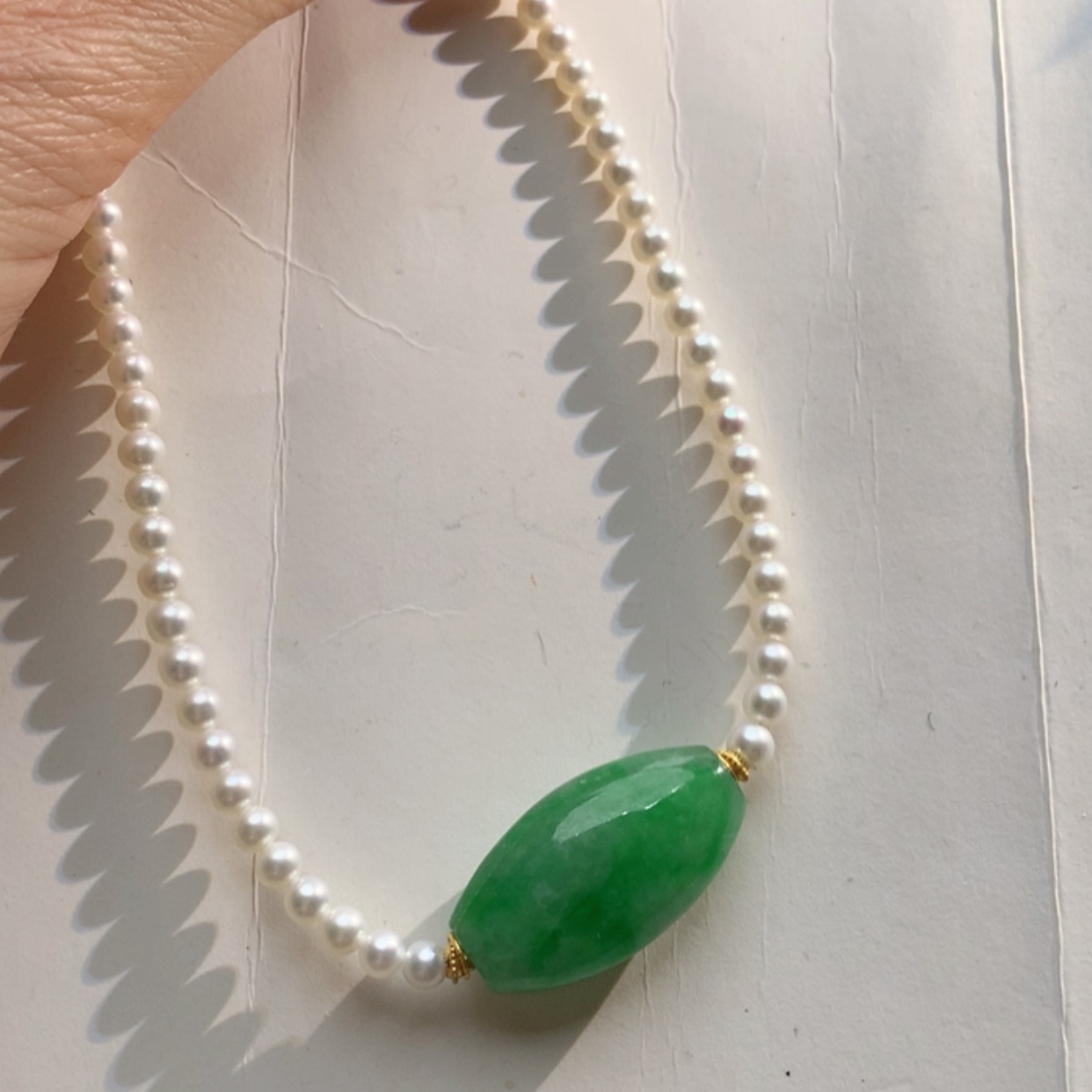 【闪购商品】翡翠颈饰18K金镶嵌翡翠颈饰