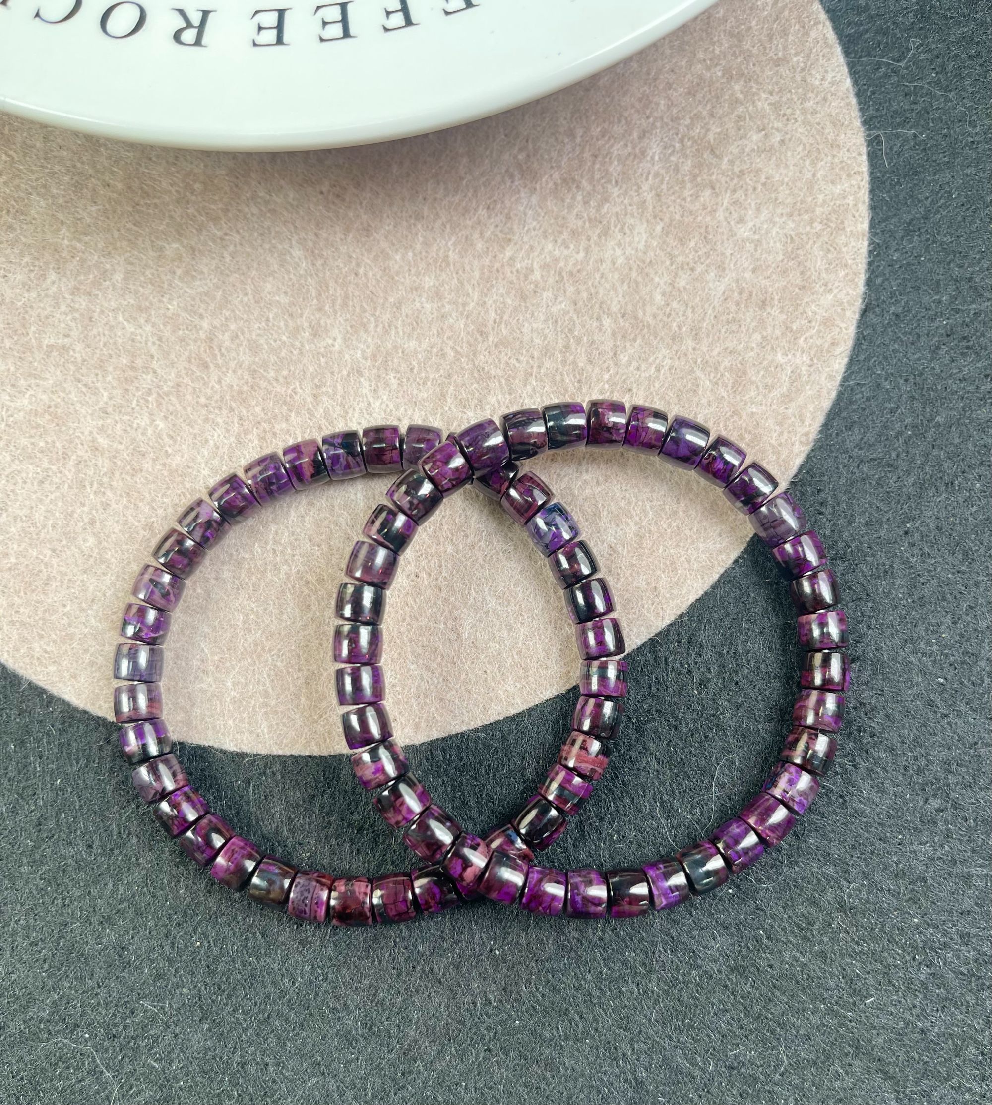 潮生石｜舒俱来老油紫直切素圈手串/多样性发其一/C02121