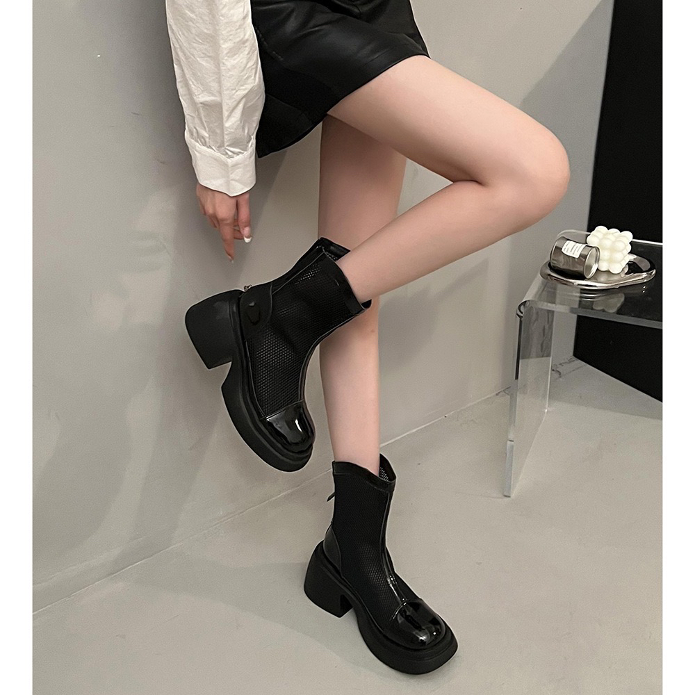 默认有瑕疵马丁靴没弹力网纱短靴凉靴百搭666
