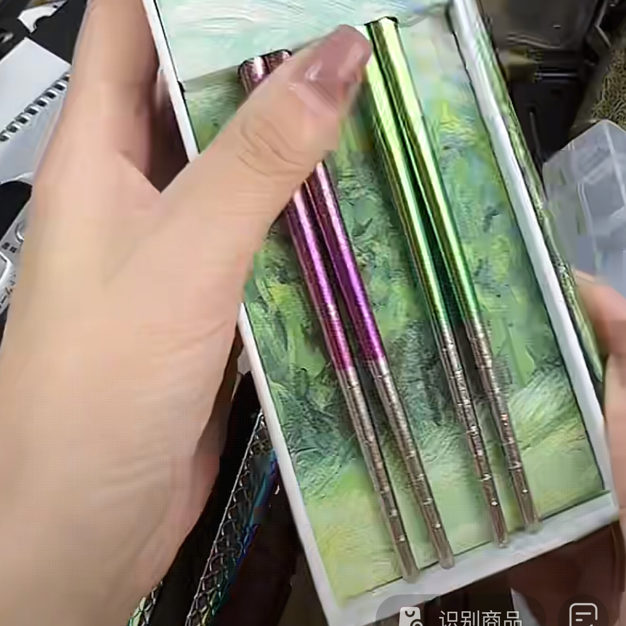 纯钛筷子家用抑菌防霉防滑耐高温健康金属筷子礼盒装