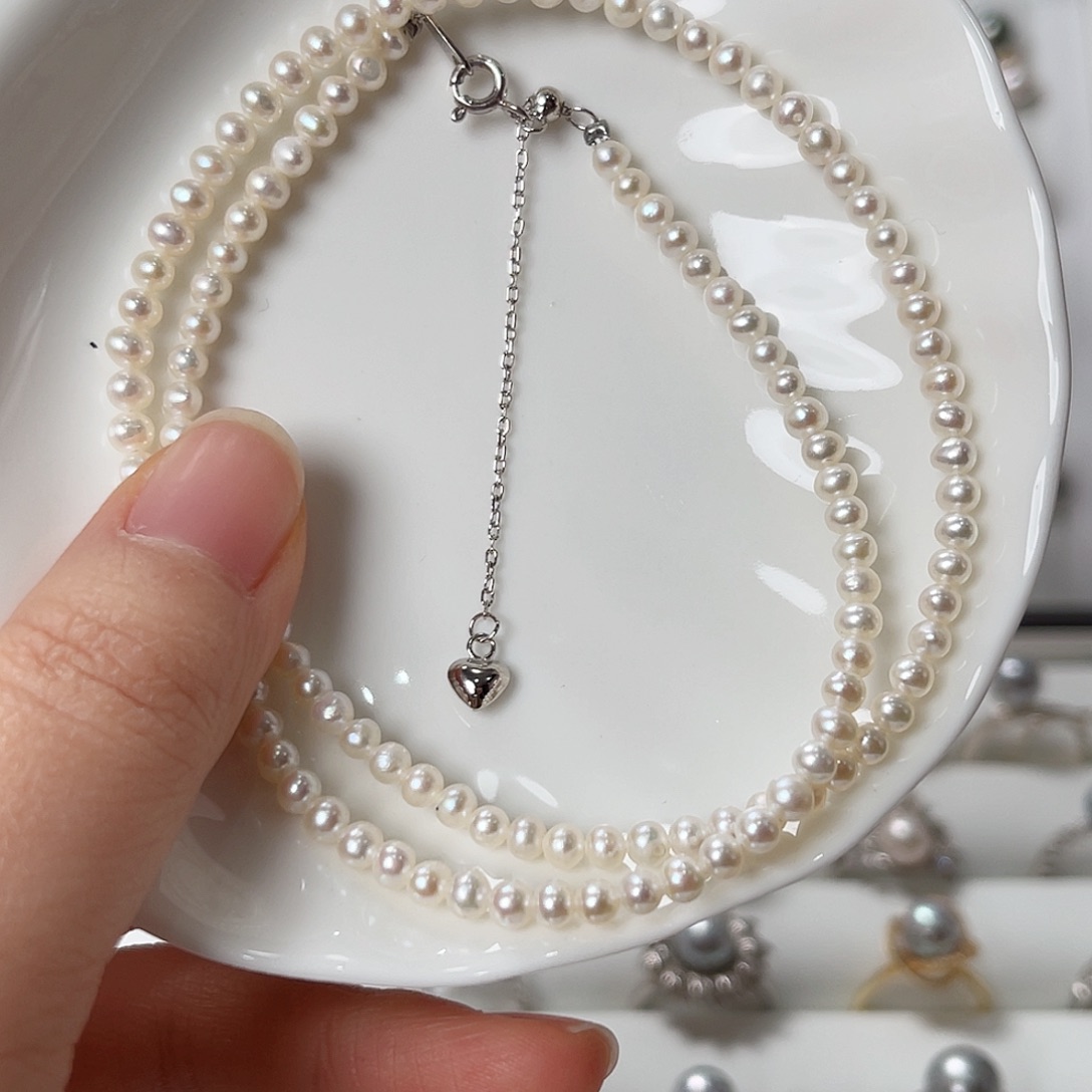 淡水珍珠戒指银S925镶嵌