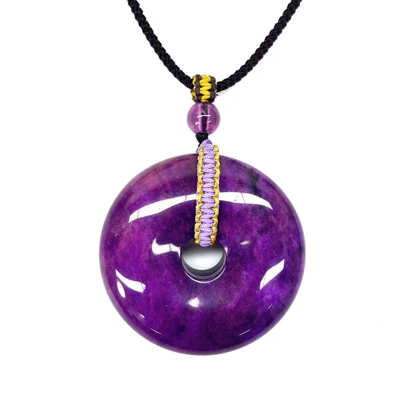 y2633-国风设计气质款紫平安扣-赠礼盒