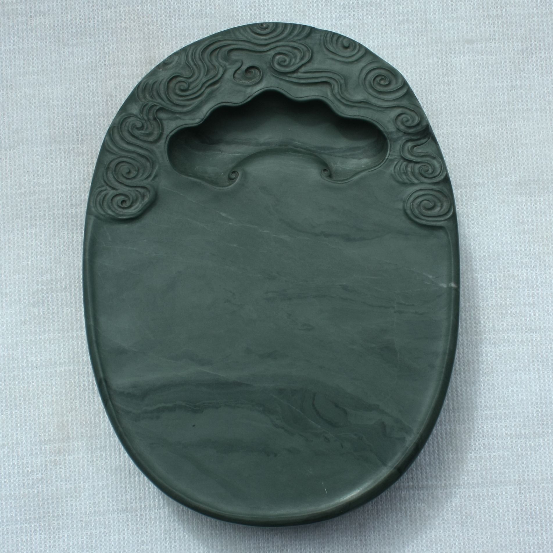 老坑洮砚水泉湾料祥云砚下发特快尺寸15.3x11.5x3.4cm