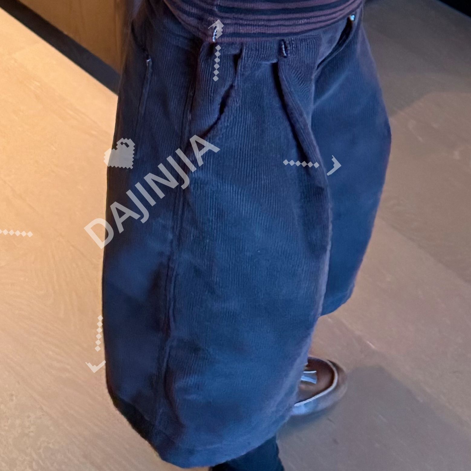 大金定制冬季新款加绒加厚男女宝灯芯绒巨保暖简约纯色七分潮裤