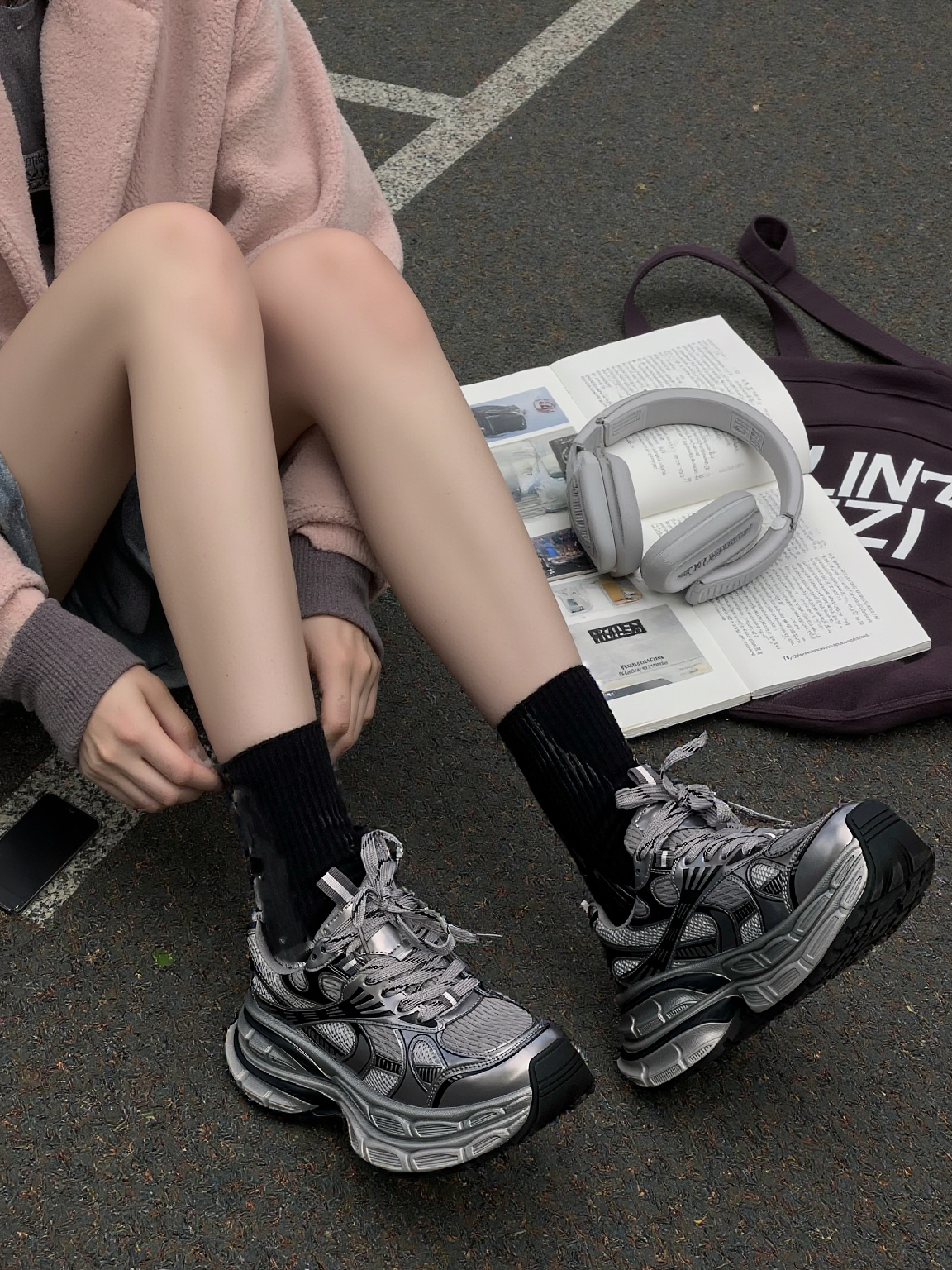 新款时尚运动休闲透气百搭老爹女鞋ins潮