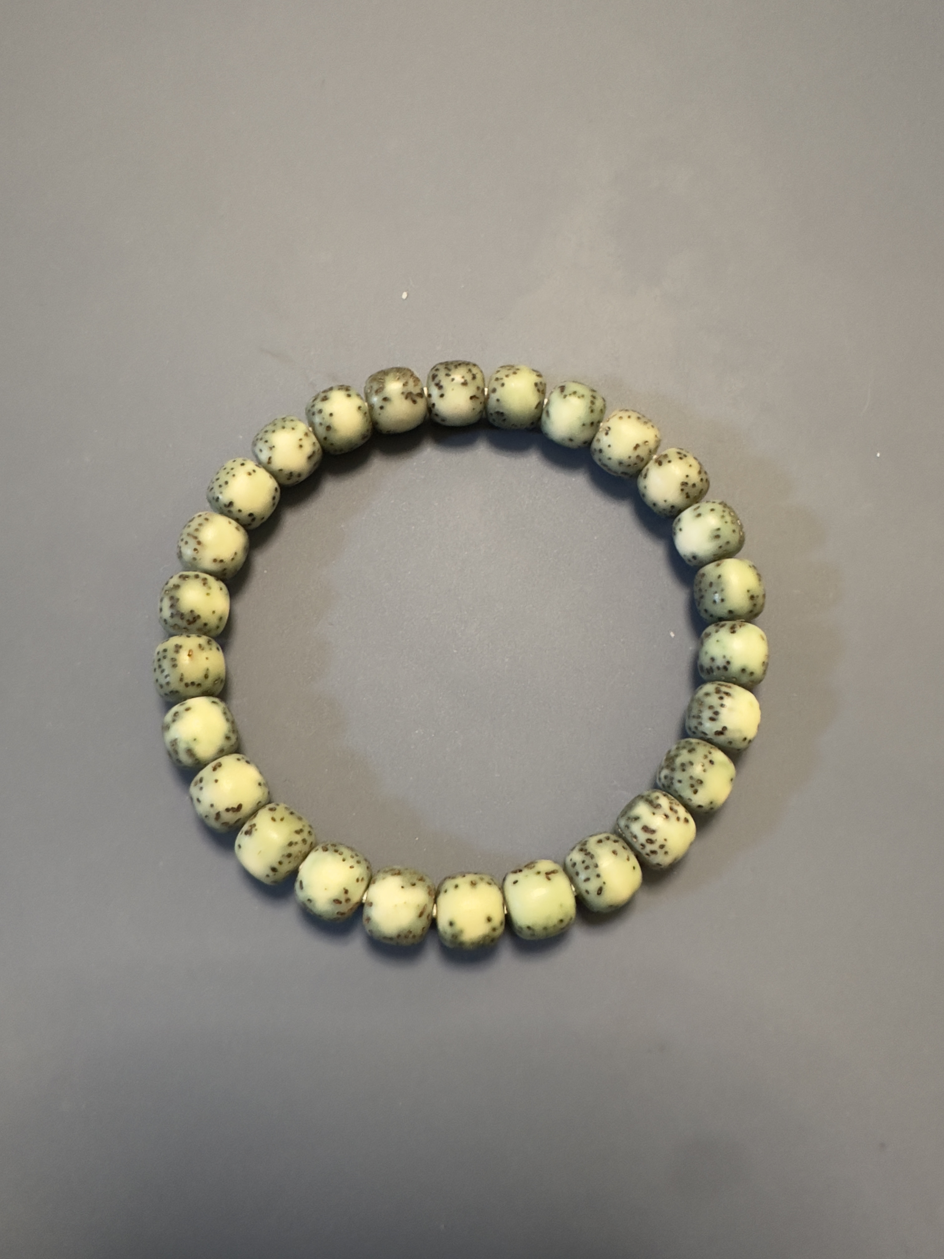 非金属木质手链 大眼睛绿幽灵