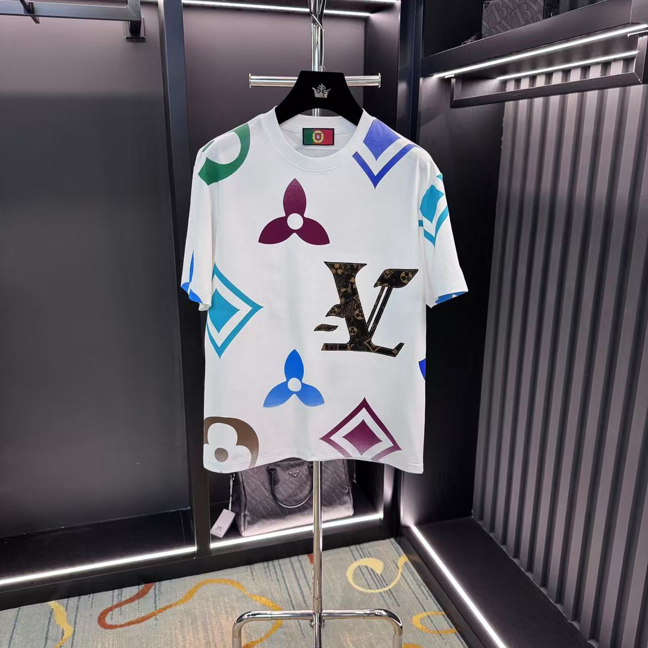 F【阿诺专属】2025夏季新品高级感时尚百搭重工短袖25152