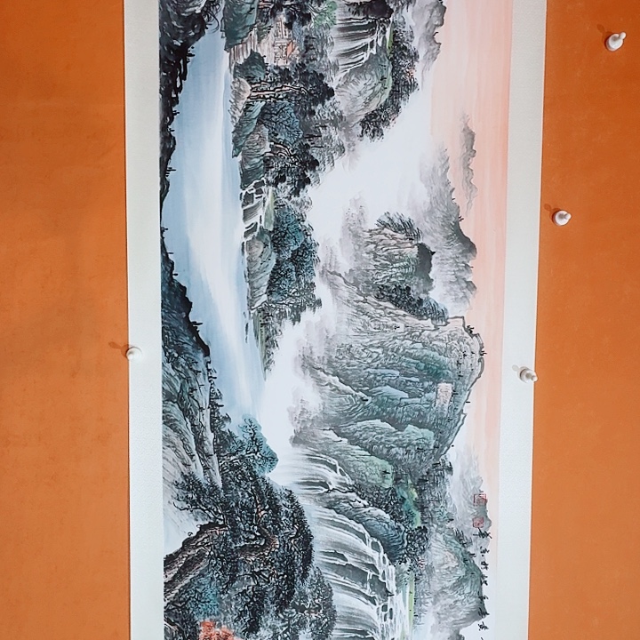 国画黄春香锦秀江山178x68