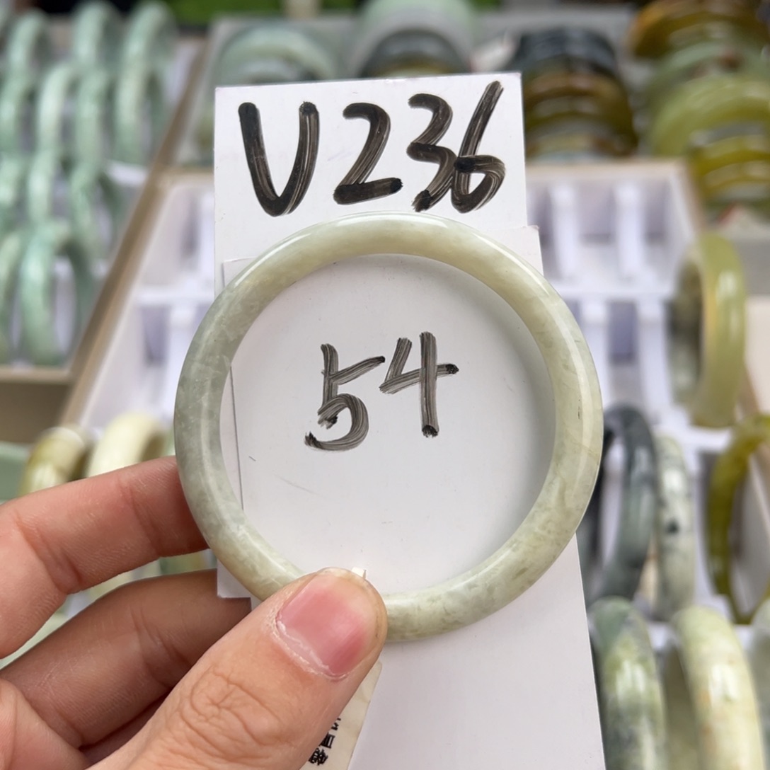 岫玉手镯未镶嵌天然岫玉微瑕