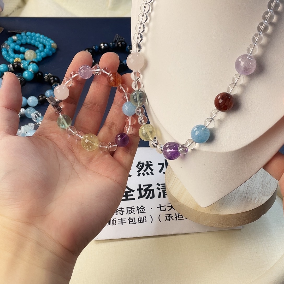 水晶手链银S925镶嵌
