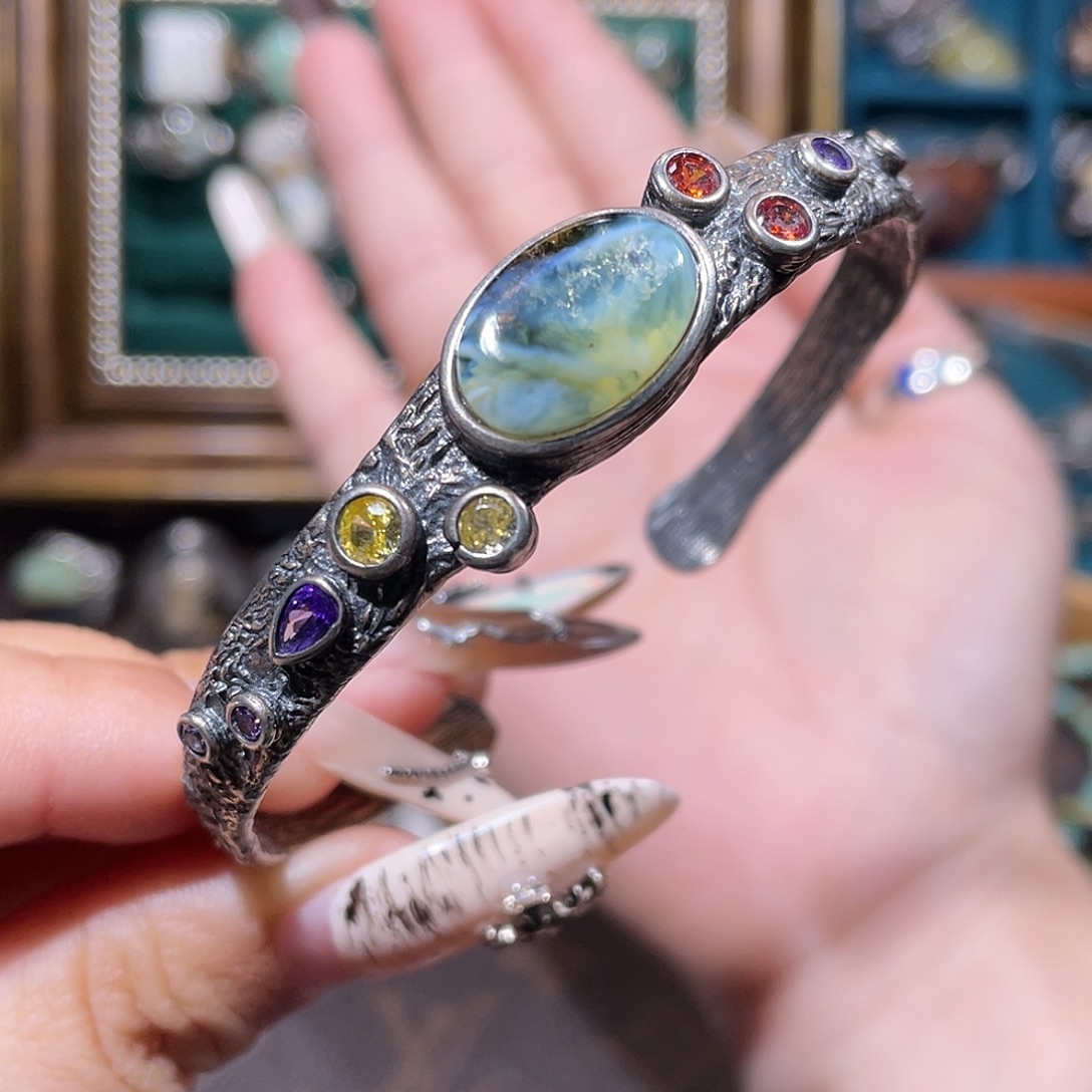 郭****琥珀银S925镶嵌手镯手镯