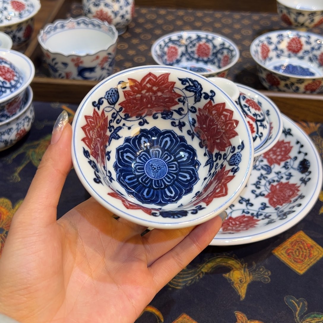 陶瓷摆件景德镇陶瓷茶器百宝箱