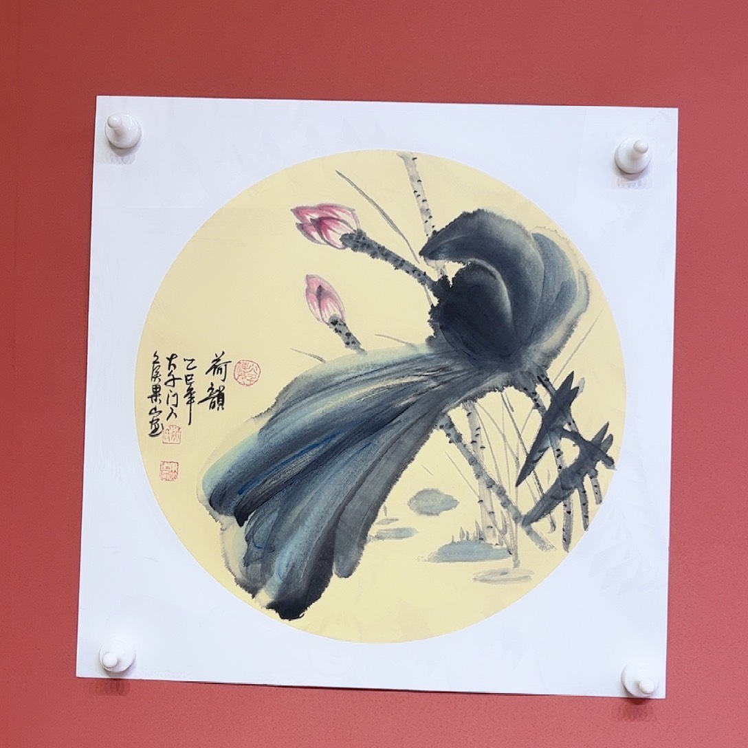 国画侯果山老师亲笔手绘作品朵 