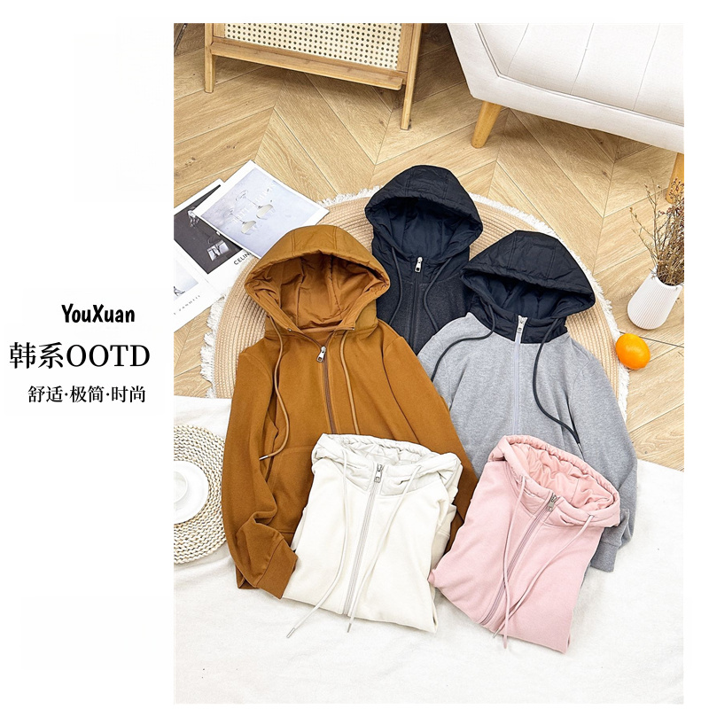 YOUXUAN-[暖绒拼接]2025秋冬新款保暖百搭时尚舒适女外套HT-3371