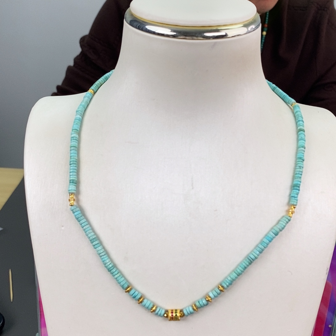 绿松石银S925镀金镶嵌珠宝奇石