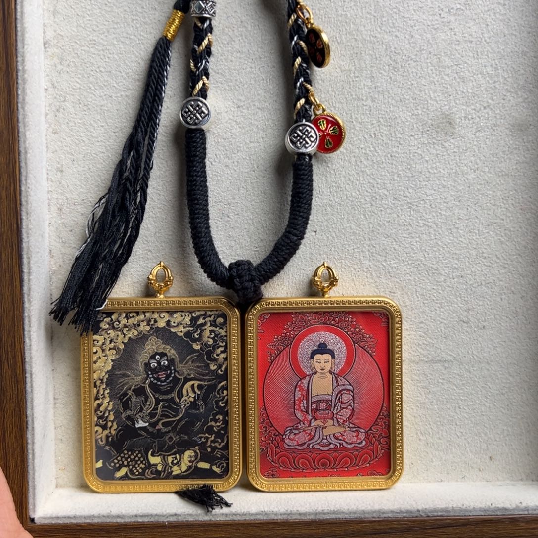 高***‍吊坠双面定制 阿弥 黑老