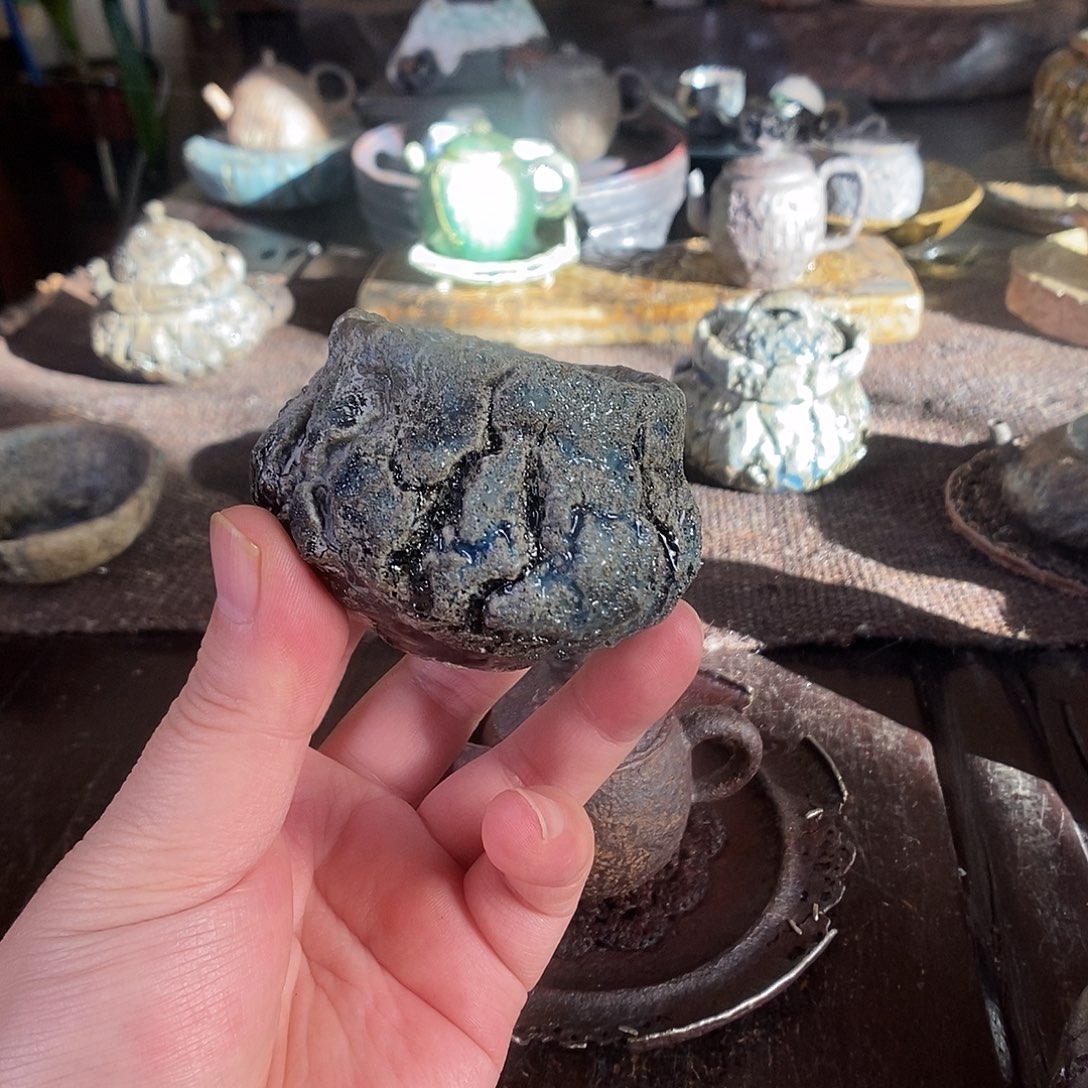 手工制作柴烧茶具