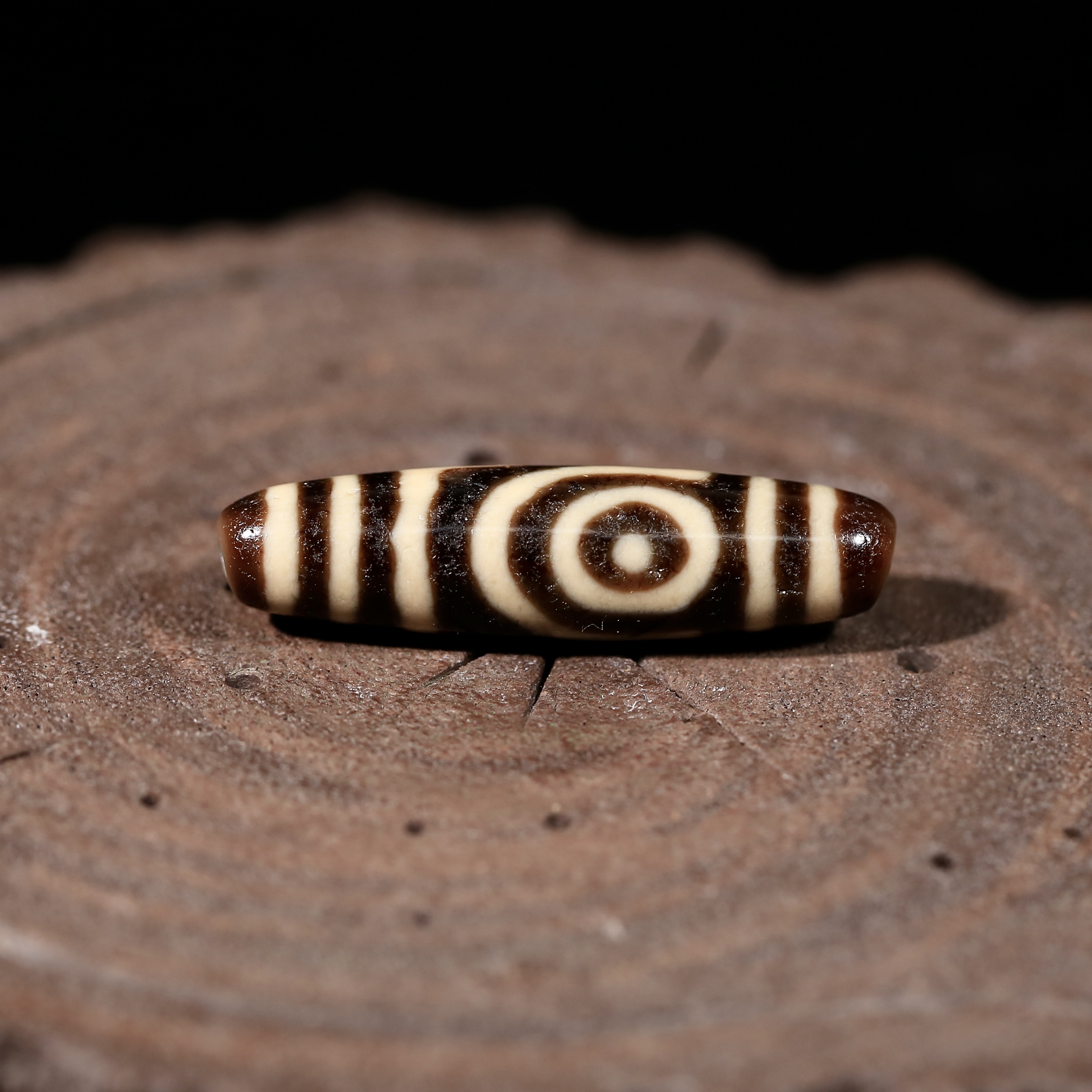 上肯老超星辰如意二眼台湾玛瑙天珠满风化满荧光全品无暇许老亲工