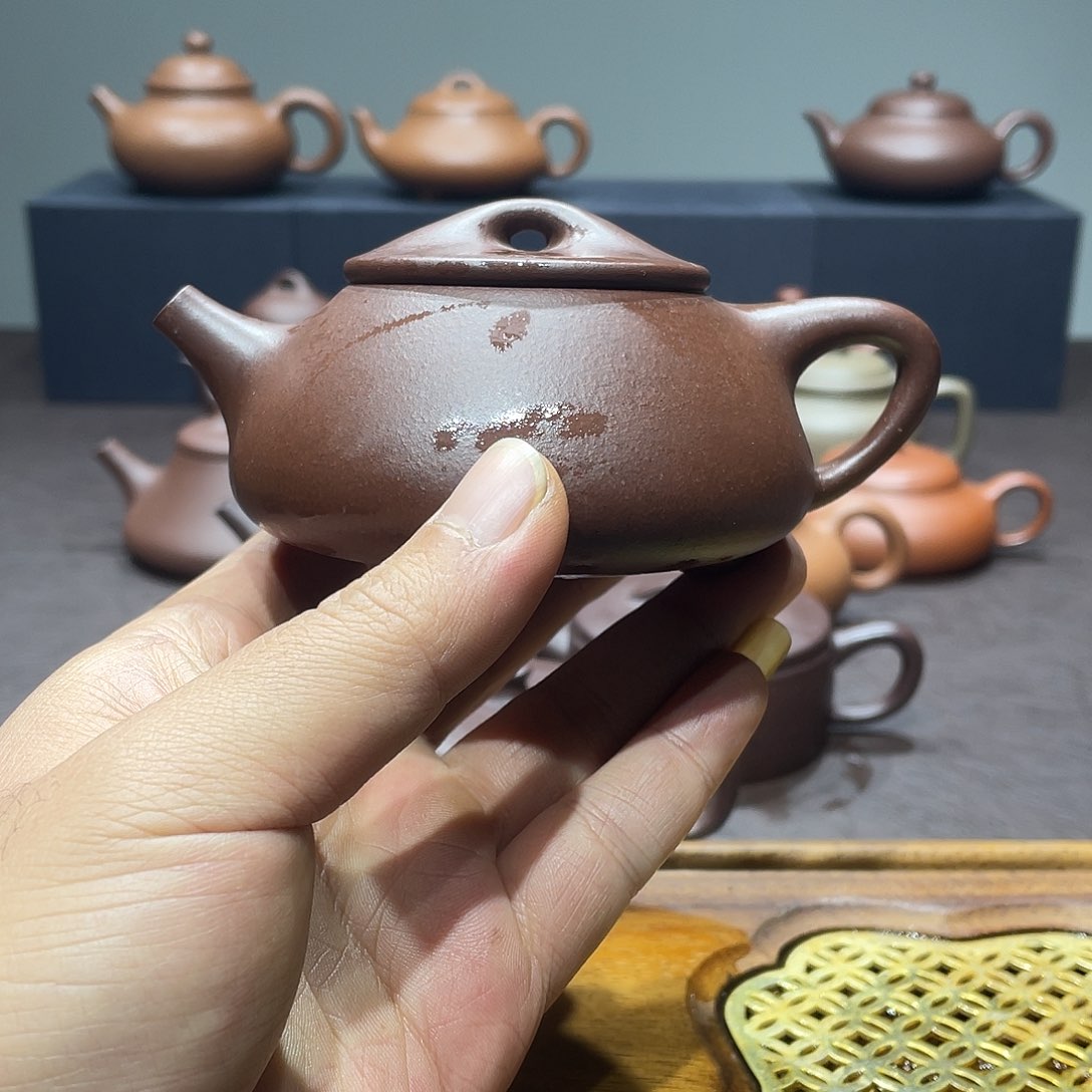 紫砂茶壶W*紫泥景州石瓢