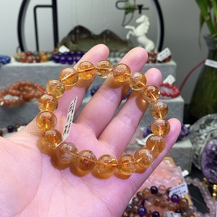 水晶手链未镶嵌黄塔晶11.7