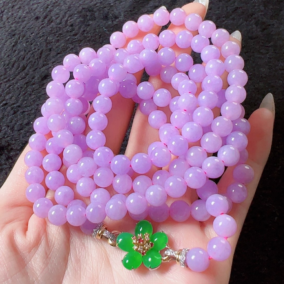 翡翠颈饰18K金镶嵌签收后24小时鉴赏期，过时不退