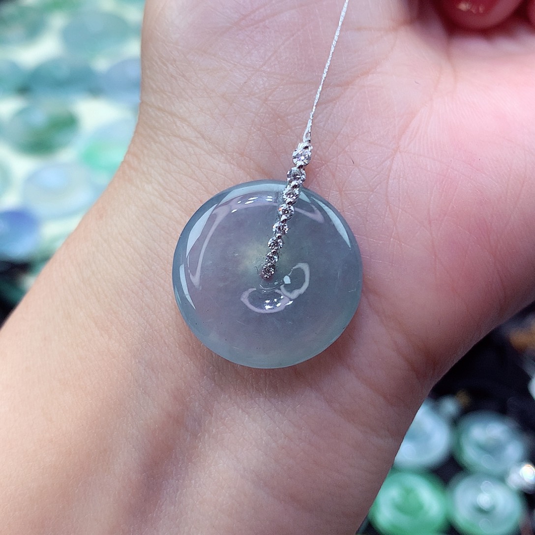 翡翠18K金镶嵌颈饰104翡翠20.6/5.2