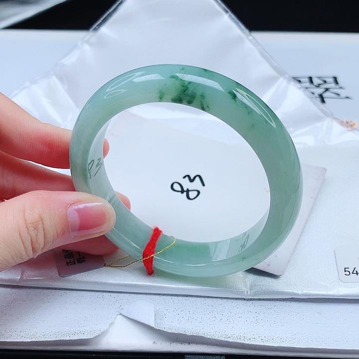 翡翠手镯未镶嵌缅甸天然a货手镯54+