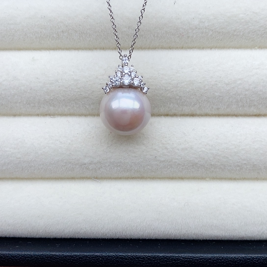 颈饰淡水珍珠银S925镶嵌