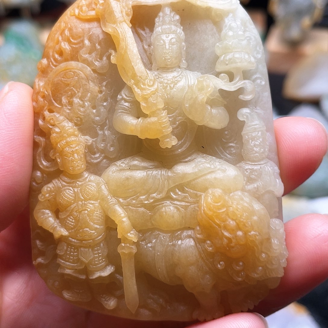 定制翡翠未镶嵌文殊