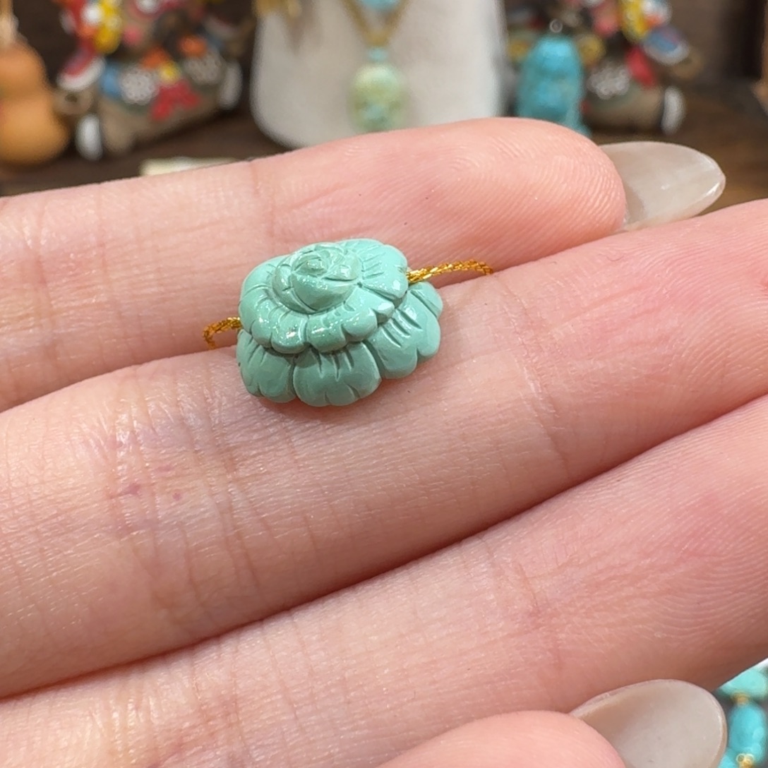 未镶嵌绿松石珠宝半成品花花配饰