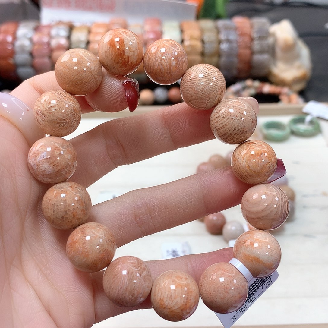 硅化珊瑚（珊瑚玉）手链未镶嵌椿*066