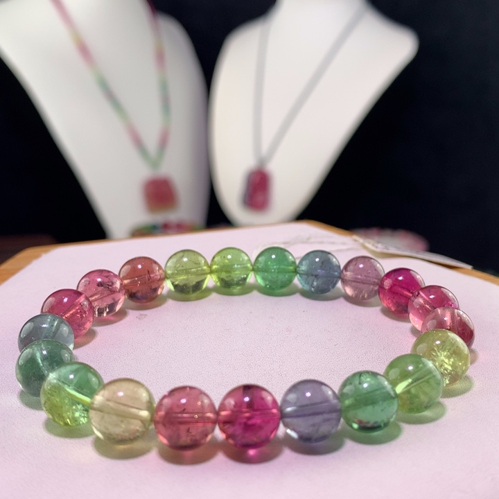 双色碧玺手链未镶嵌