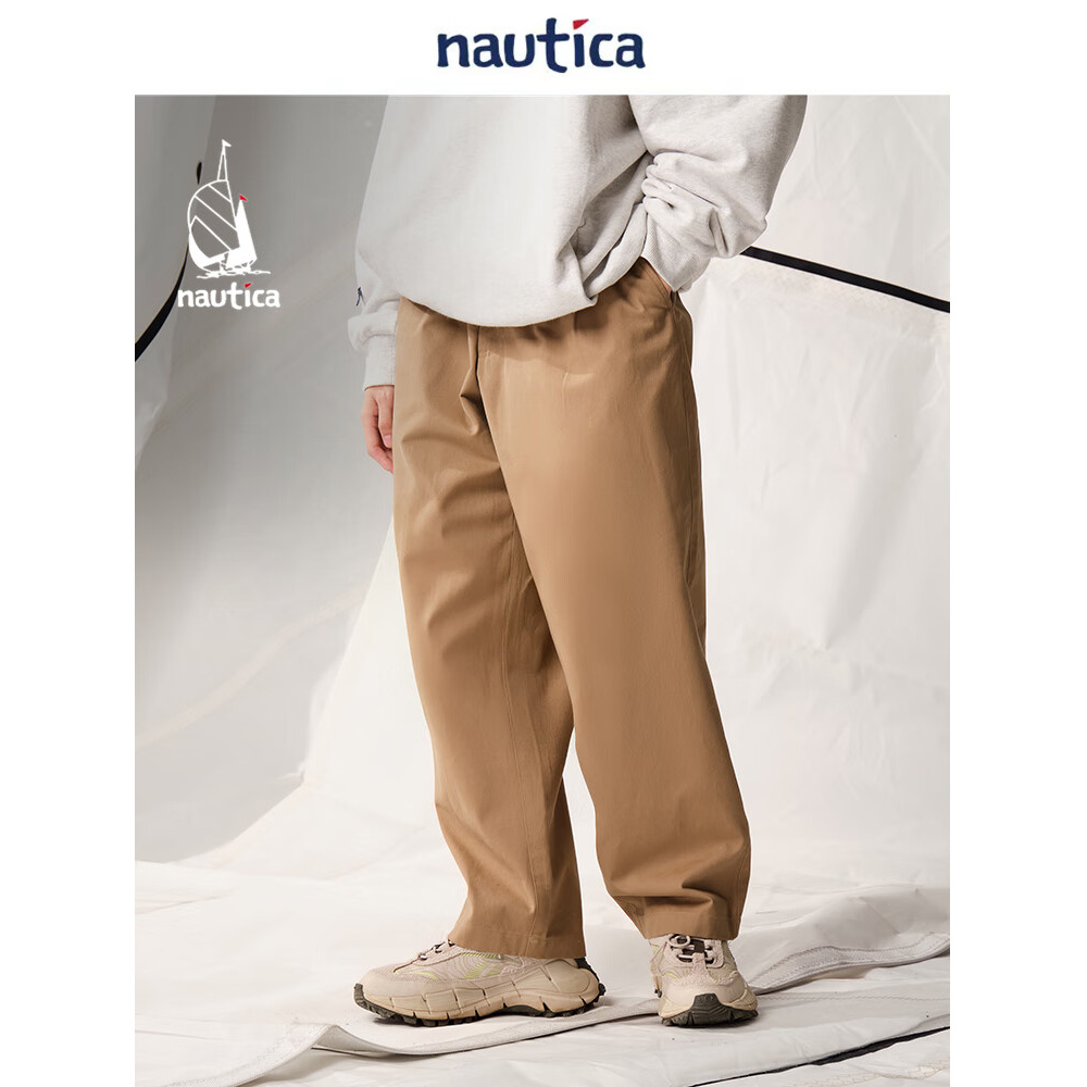 Nautica White Sail蔡徐坤同款×日系中性火山岩直筒休闲裤PW5411
