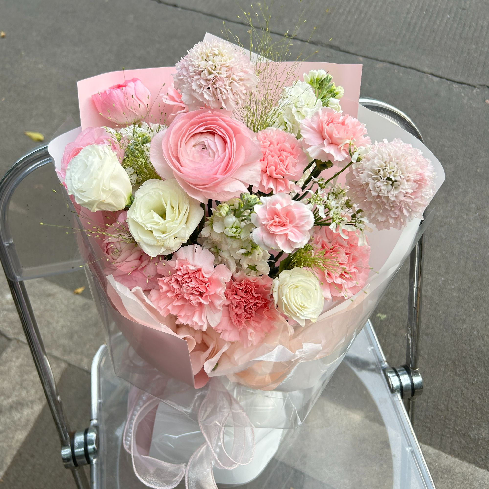 38女神节❤【春日浪漫】洋牡丹桔梗紫罗兰混搭花束闺蜜生日花束表白求婚花束鲜花小时达