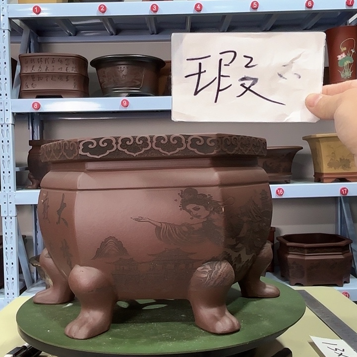 花盆紫砂微瑕大梦敦煌