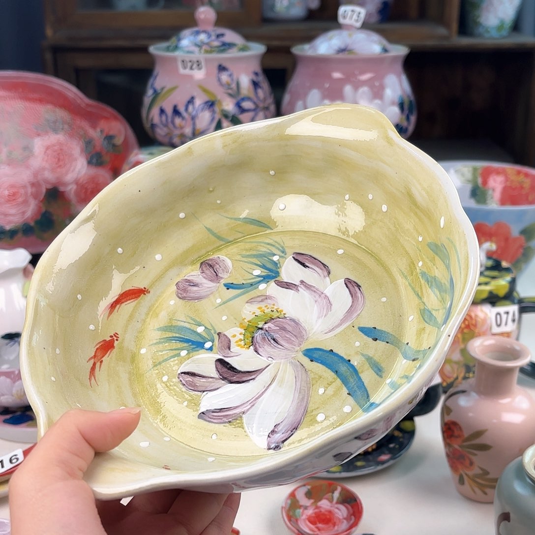 景德镇手绘高温釉下彩陶瓷茶具