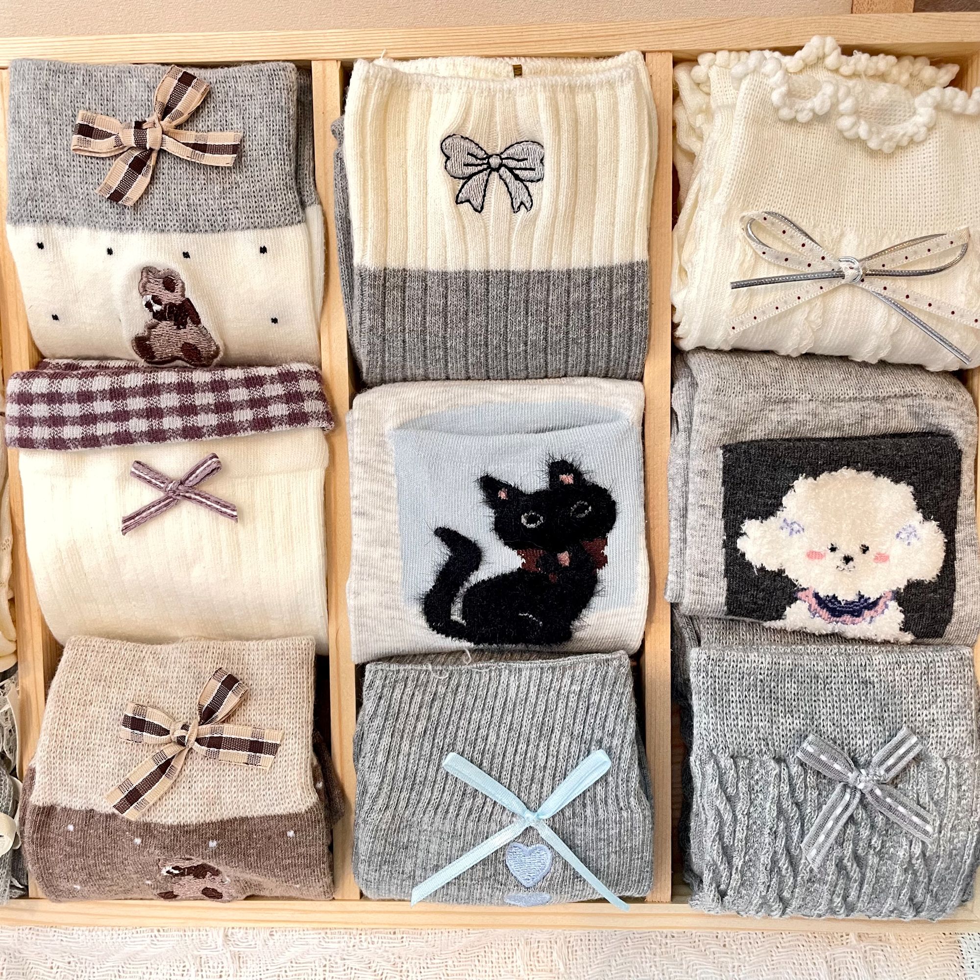 【个人单 品牌袜】可爱少女法式精致韩系ins饰品袜/羊绒袜/堆堆袜