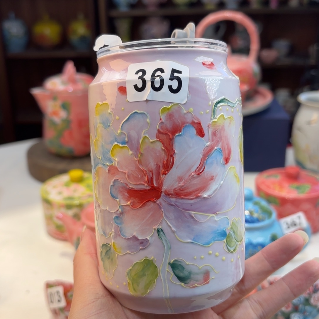 景德镇手绘高温釉下彩陶瓷茶具