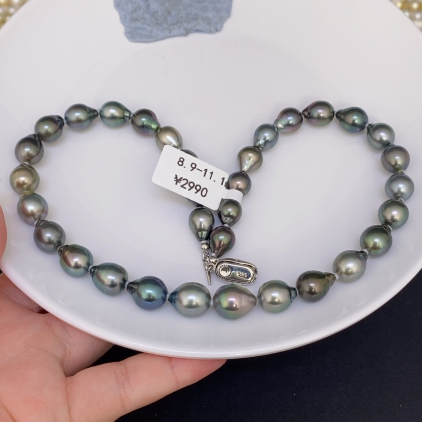 【闪购商品】海水珍珠项链未镶嵌M**媚大溪地项链8.9-11.1mm燕