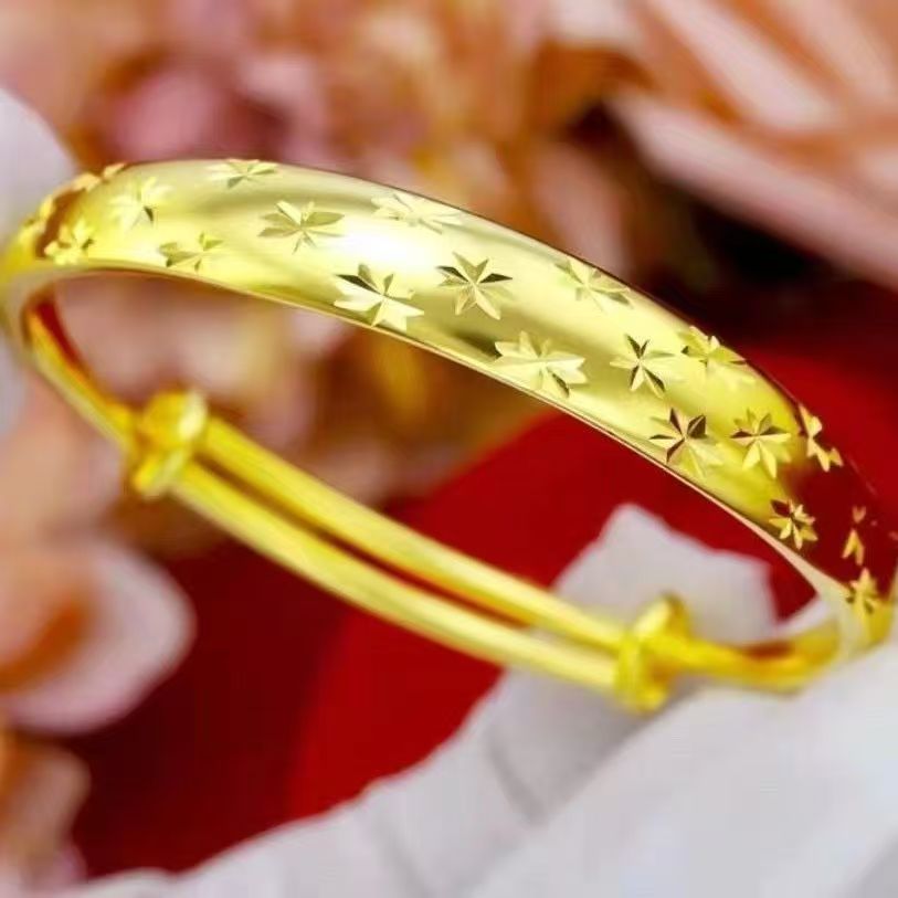 【诗小小】大气潮流 百搭合金满天星推拉手镯【ZL78442】