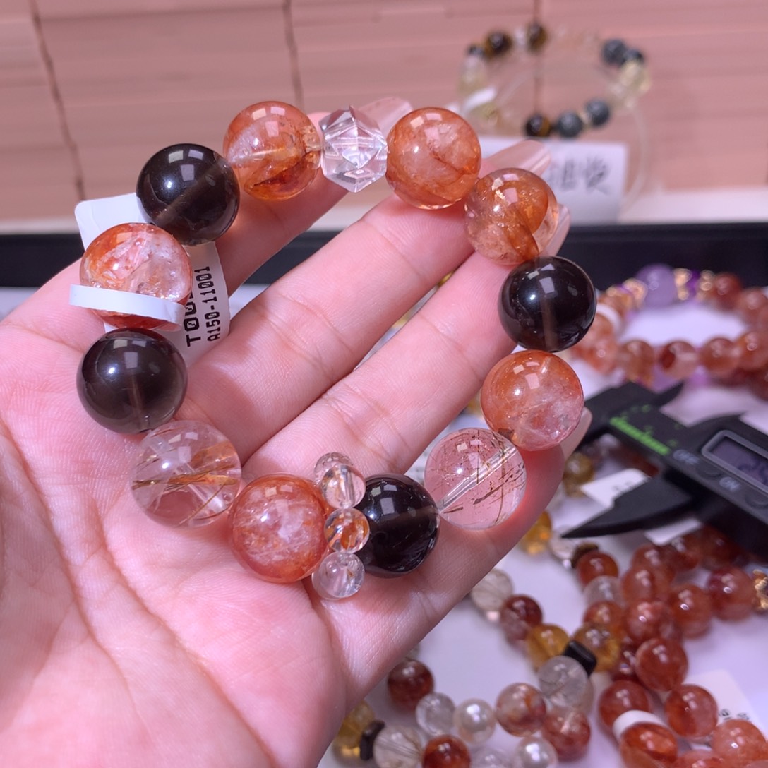 银S925镶嵌水晶手链胶花