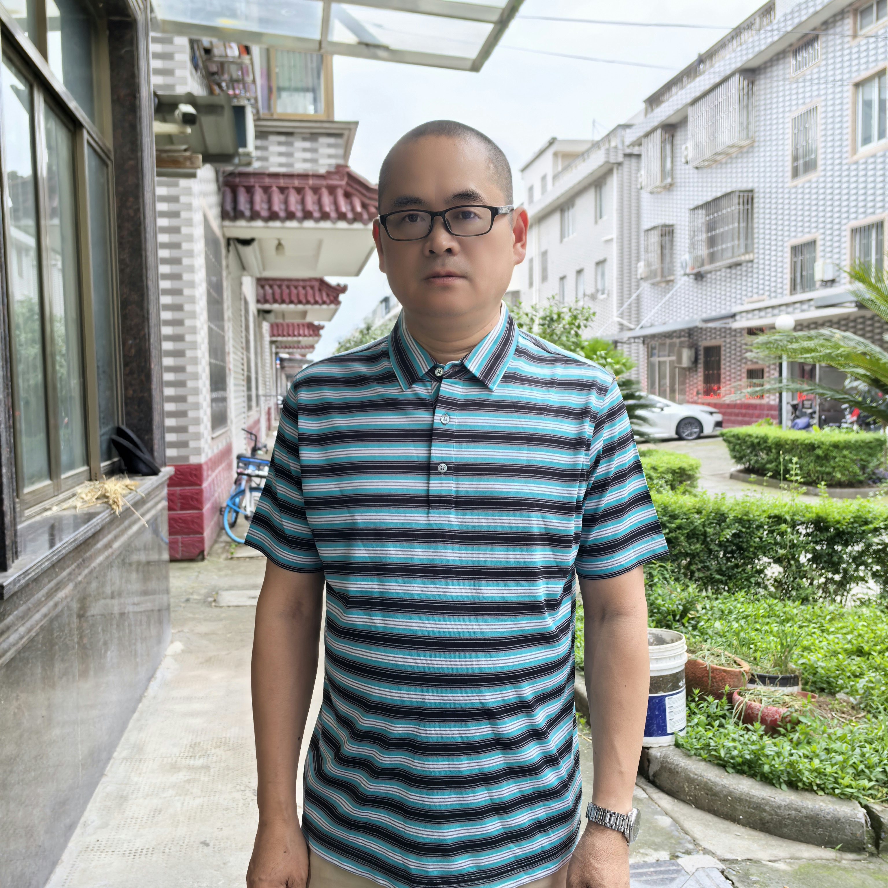 （帛贸蚕丝）高货男士短袖翻领夏季薄款半袖上衣修身
