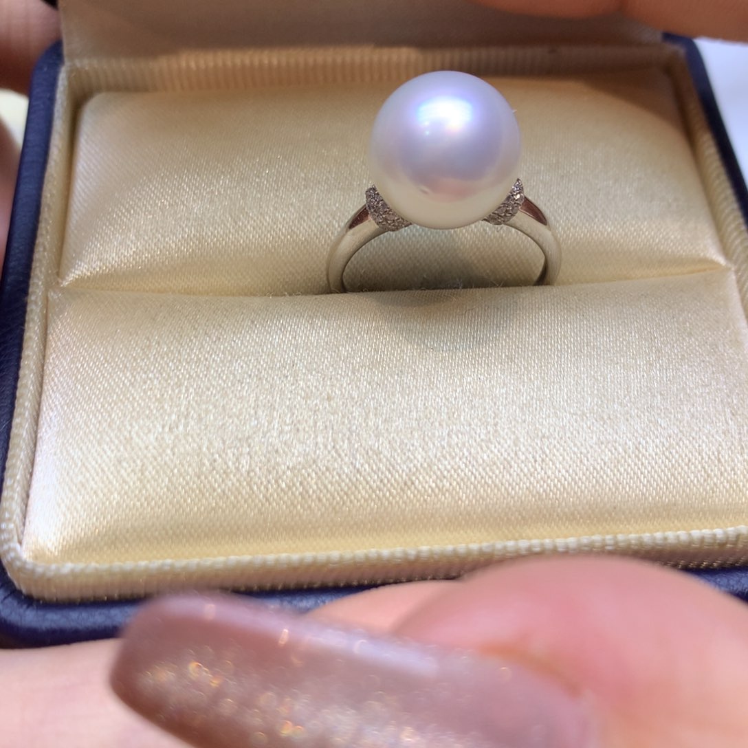 14K金镶嵌戒指海水珍珠