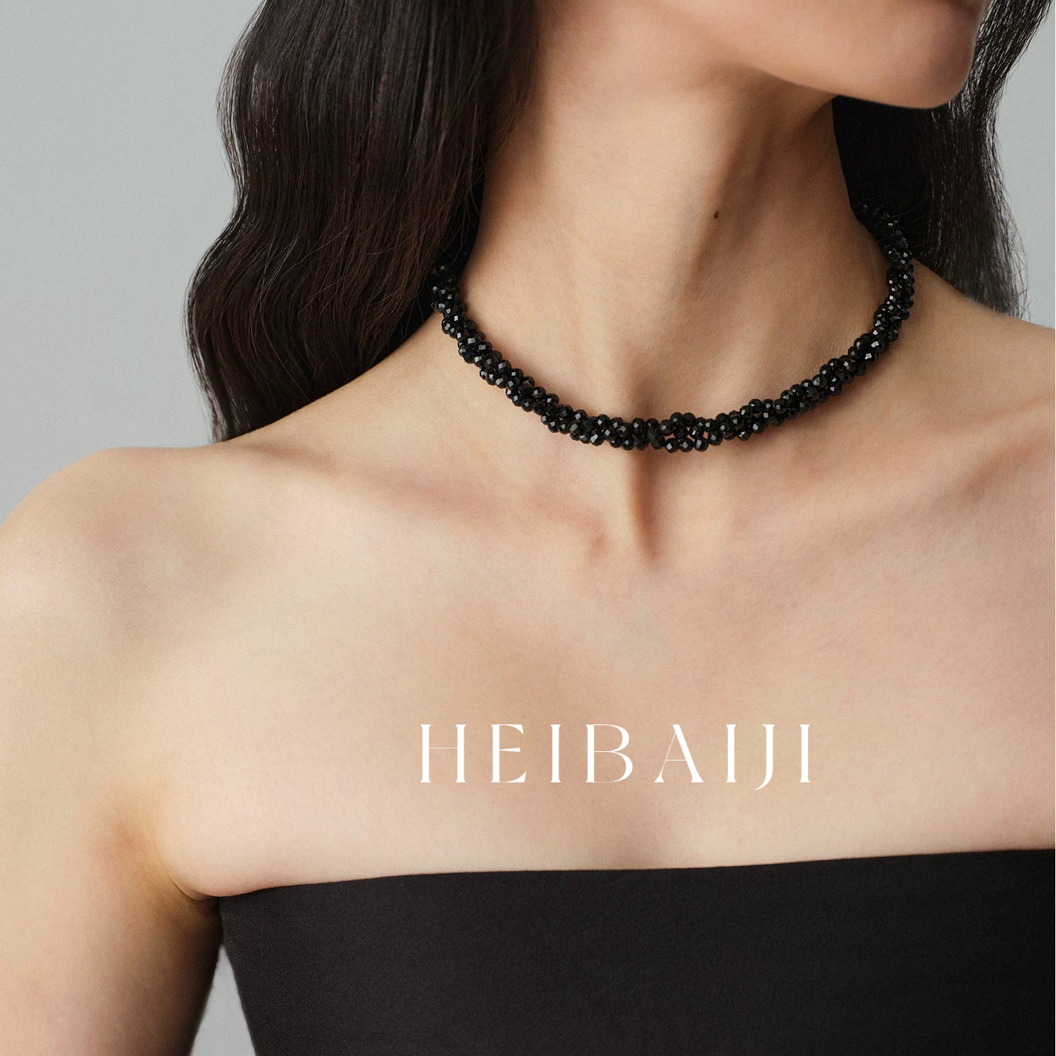 坠链均925银 小众轻奢多层黑晶尖s925银项链X31