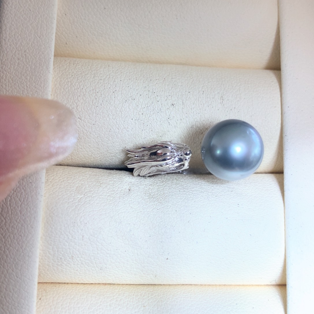 银S925镶嵌海水珍珠戒指