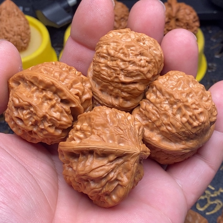 植***馆文玩核桃把件文玩核桃三棱，南瓜